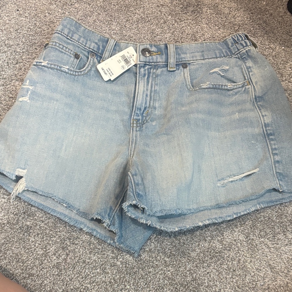 Aerie Light Blue Distressed Jean Shorts